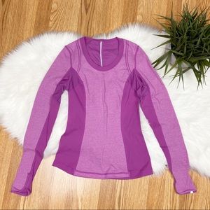 Lululemon Run Switch Back Pink Reversible Top Sz 4